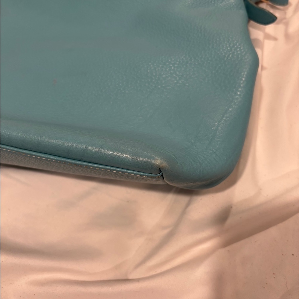 Dooney & Bourke Aqua Leather Shoulder Bag - Picture 11 of 16